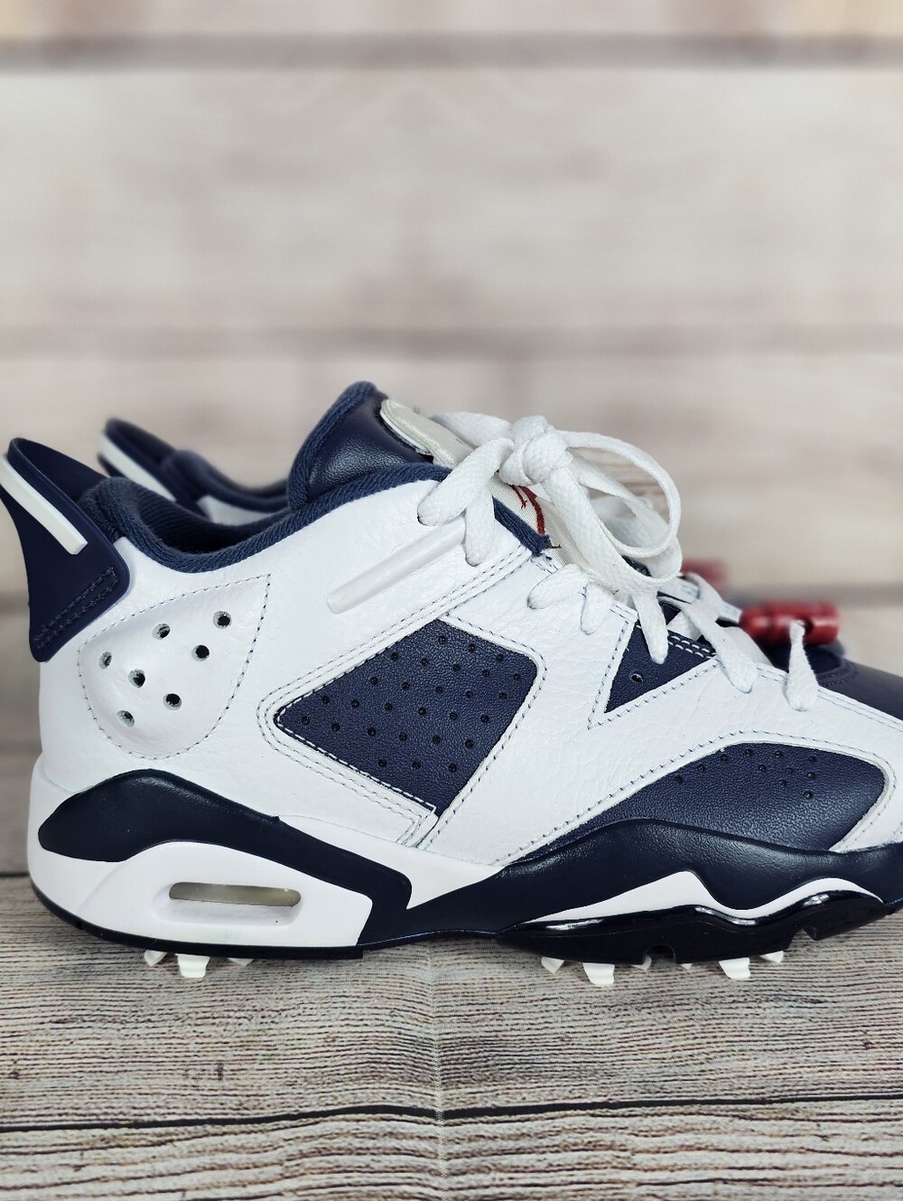 Nike Air Jordan Retro 6 G NRG Olympic Golf Shoes Mens Sz 5 White Navy DV1376-101